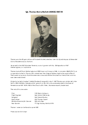 A preview of a PDF biography for Mallett, Thomas Henry